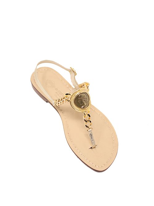 capri sandals with coin and chains Da Costanzo | MONETACATENAORO